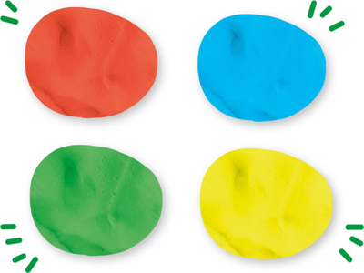 Set plasteline SES Creative Feel Good Dough Pure 00511, vegane, 4x90g, me ngjyra të ndryshme