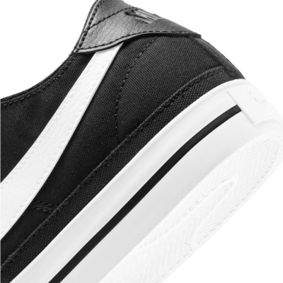 Патики Nike Court Legacy Canvas, платнен материјал, гумен ѓон, црни со бели