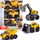 Set lodrash ndërtimi Dickie Toys Volvo Construction Site Vehicles, 3 automjete, 16 cm, shumëngjyrëshe