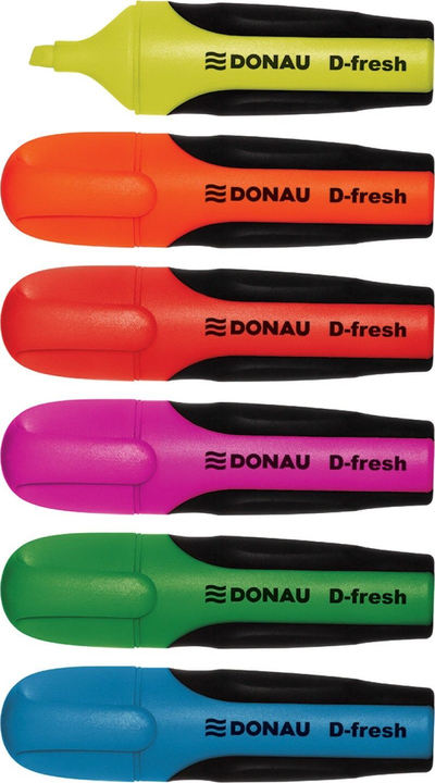 Nënvizues Donau D-Fresh, 2-5mm, 6 copë, shumëngjyrësh