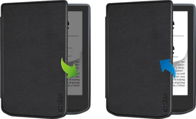 Заштитна футрола Tech-Protect SmartCase за Pocketbook Verse 629 и Verse Pro 634, преклоплив капак, функција будење/спиење, црна