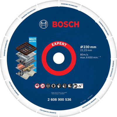 Disk prerës Bosch EXPERT Diamond Metal Wheel, 230mm, vrimë 22.23mm