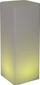 Lampë dyshemeje Eurotrail me bateri, katrore LED, 80 cm, RGB, e bardhë