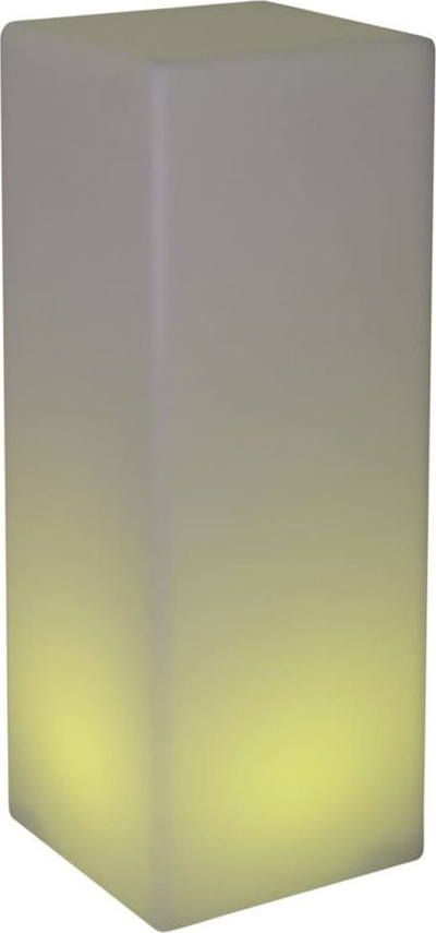 Lampë dyshemeje Eurotrail me bateri, katrore LED, 80 cm, RGB, e bardhë