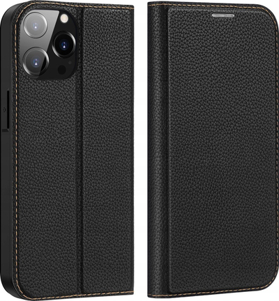Këllëf telefoni DUX DUCIS Skin X2 për iPhone 14 Pro Max, me mbajtëse kartelash, funksion stand, i zi