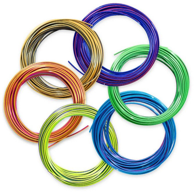 Filament 3D 3Doodler Flow Tri Colour, set me 6 bobina, 1.75mm, shumëngjyrësh