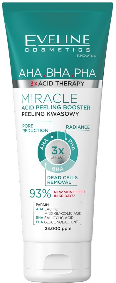 Peeling fytyre Eveline 3x Acid Therapy, AHA BHA PHA, 75ml